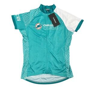 Primal Women's Sport Cut Raglan Jersey Miami Dolphins Challenge Cancer Size S